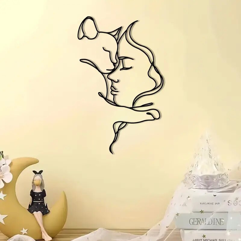 Scultura gatto metallo