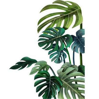 Adesivo murale foglie tropicali