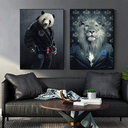 Quadro animali in smoking