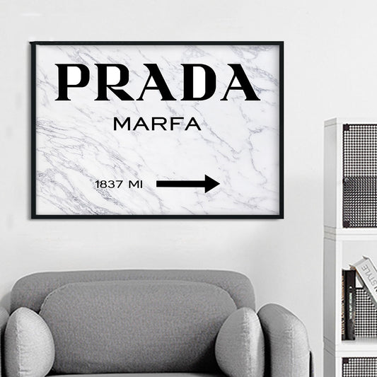 Quadro su tela Strada Prada Marfa