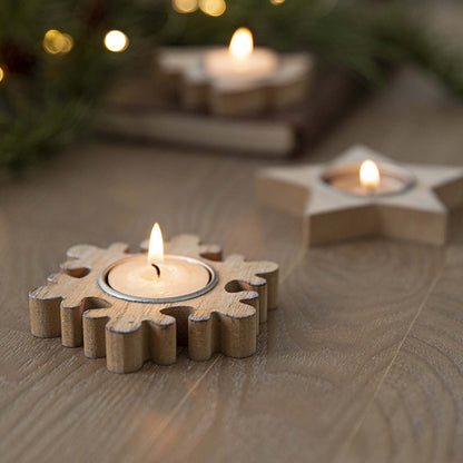 Portacandele Natale legno