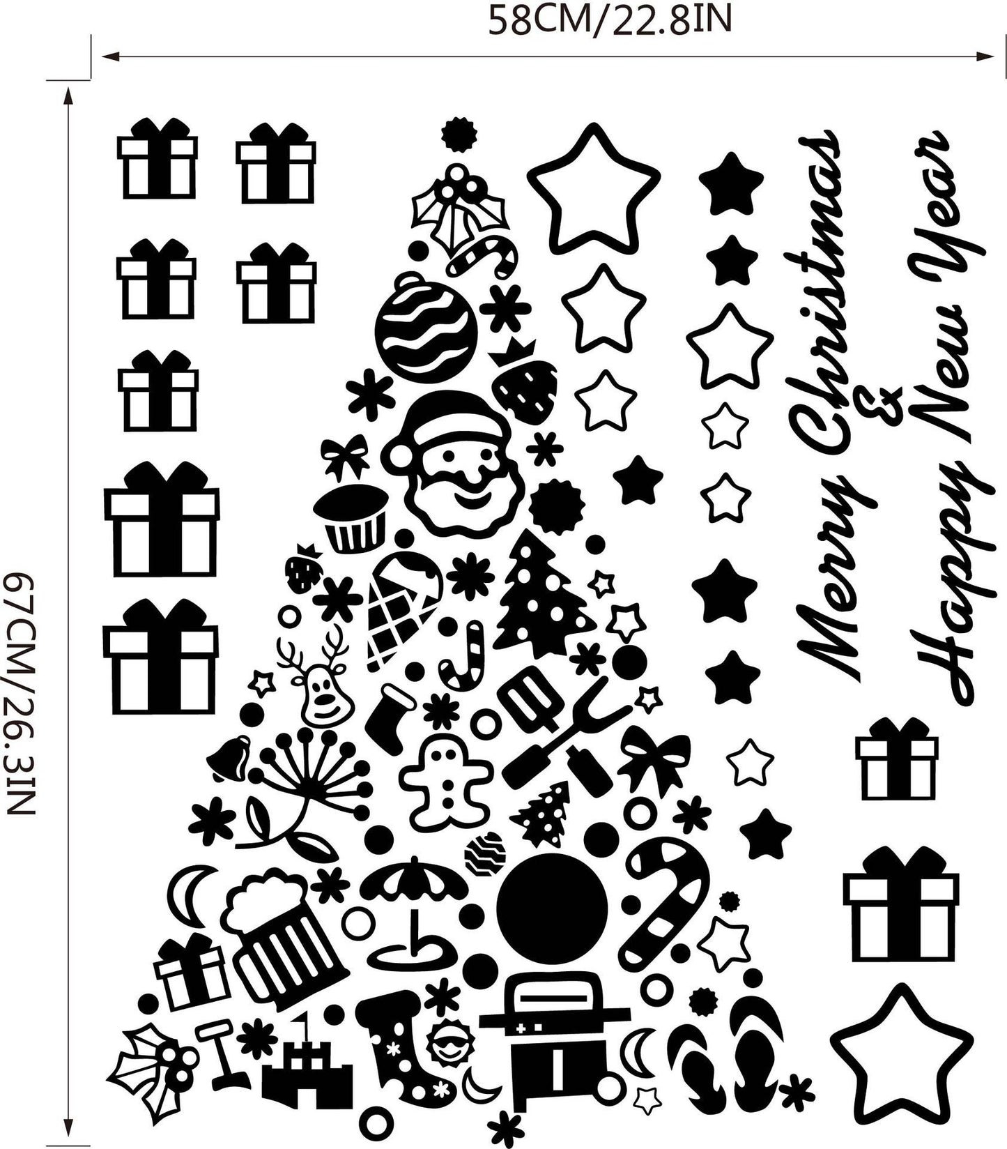 Adesivo murale albero di Natale