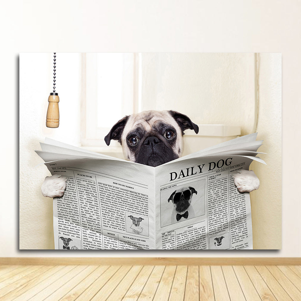 Quadro cane che legge