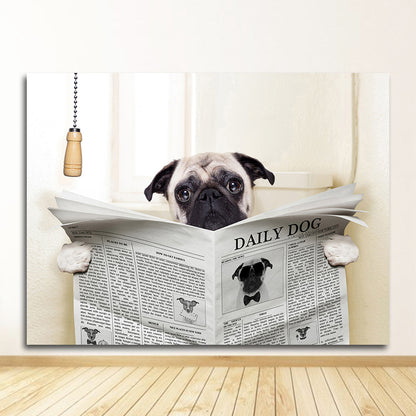 Quadro cane che legge