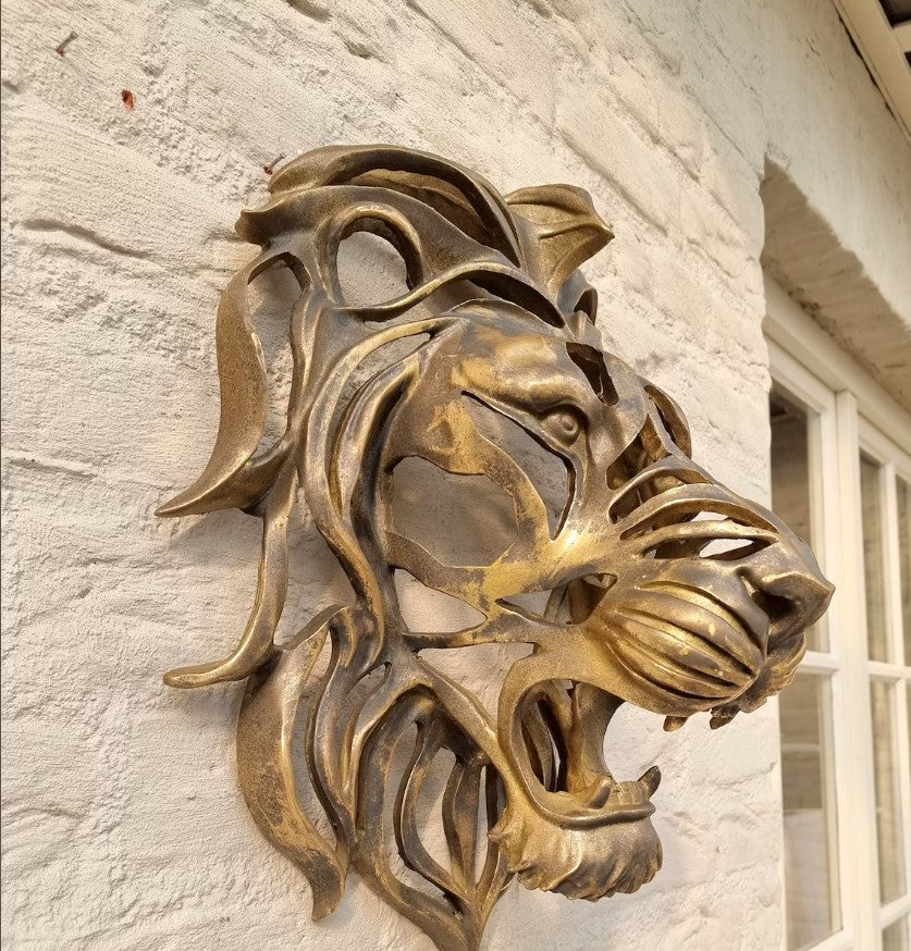 Scultura testa leone
