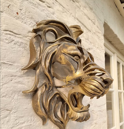 Scultura testa leone