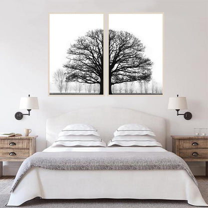 Quadro alberi invernali