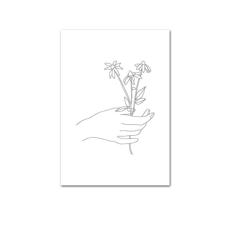 Quadro botanico astratto