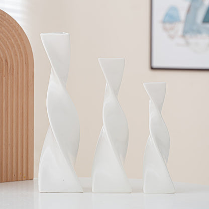Set tre vasi bianco e nero