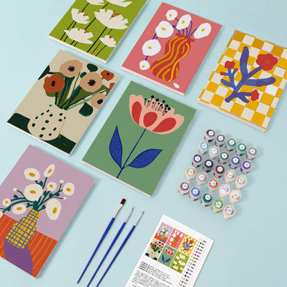 Quadro paesaggio e fiori