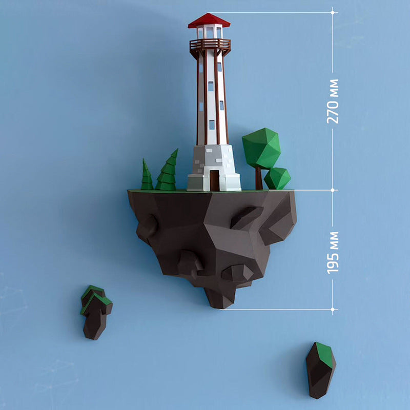 Decorazione faro in carta