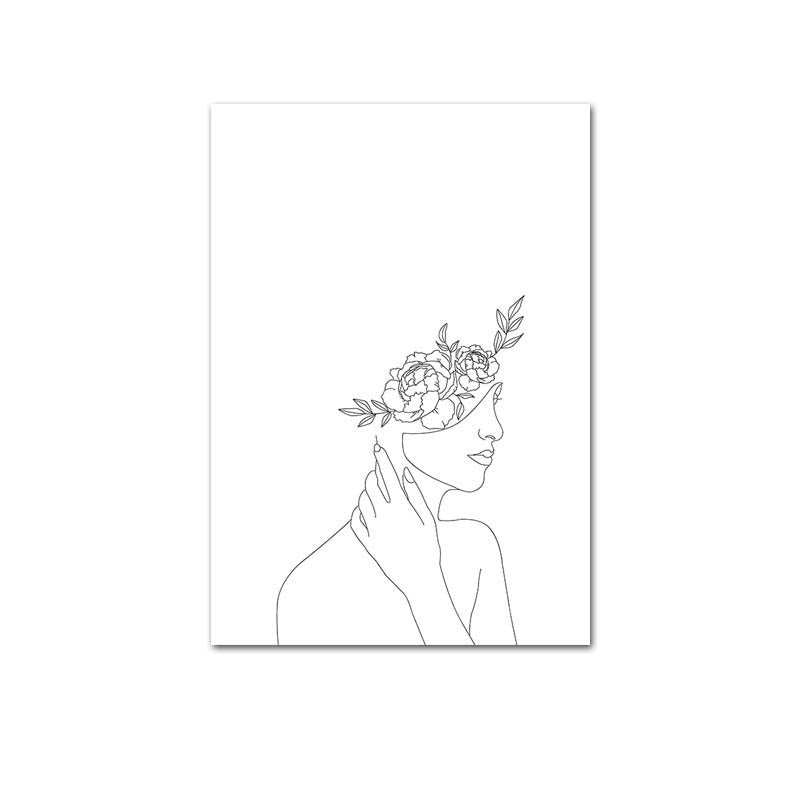Quadro botanico astratto