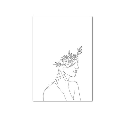 Quadro botanico astratto