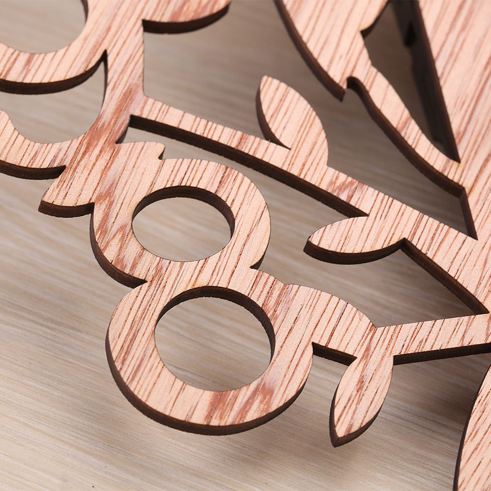 Orologio da parete Numeri sagomati legno