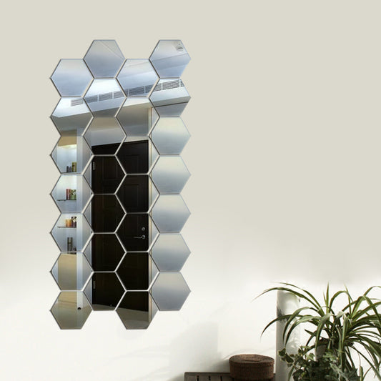 Specchio murale 3D esagonale