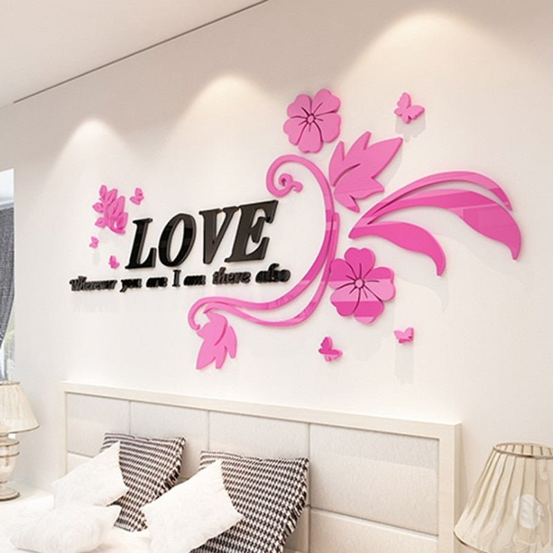 Adesivo fiori 3D