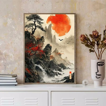 Quadro geisha cartoon