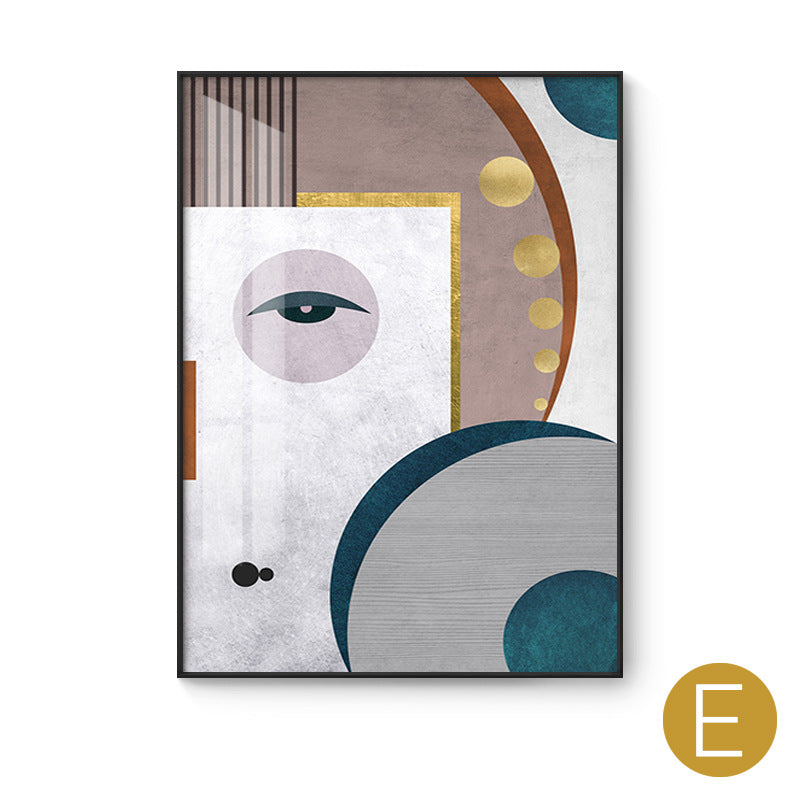 Quadro su tela Volto cubista blu