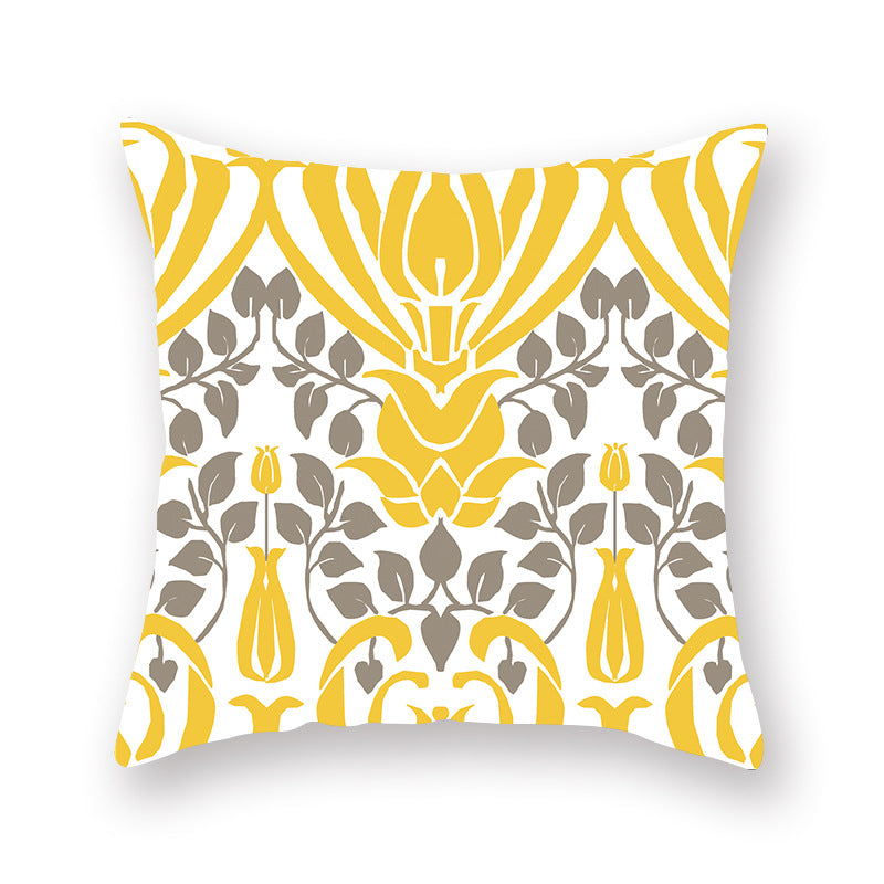 Cuscino giallo geometrico