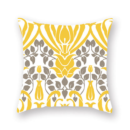 Cuscino giallo geometrico