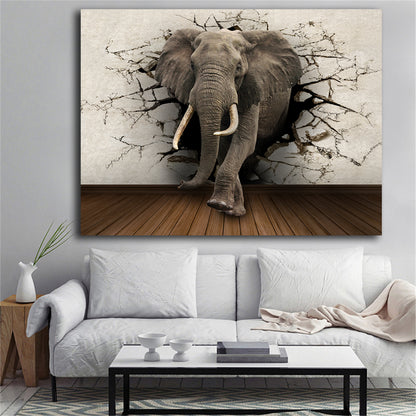 Quadro tela elefante