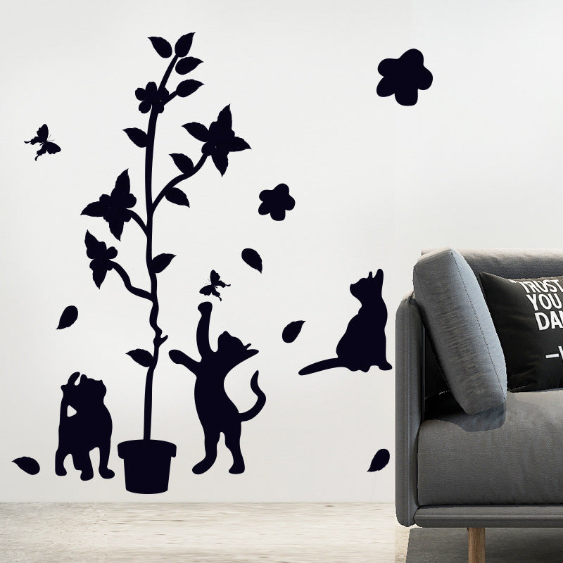 Sticker gatto nero