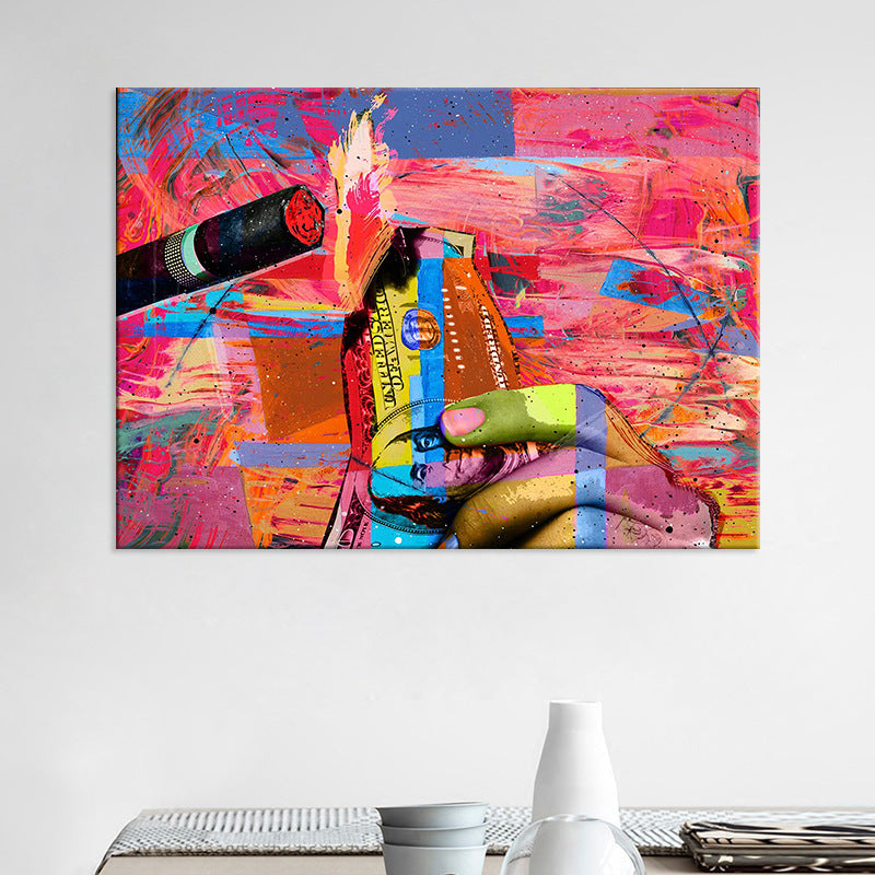 Quadro astratto rosa