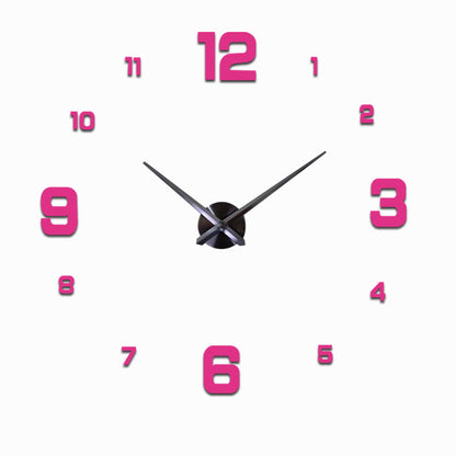 Orologio da parete Numeri neon rosa