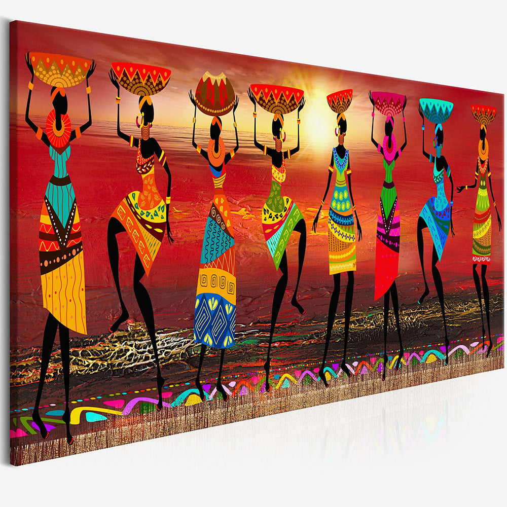 Dipinto donne africane a olio