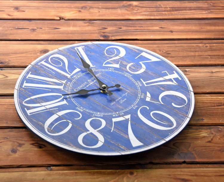 Orologio da parete Numeri romani blu