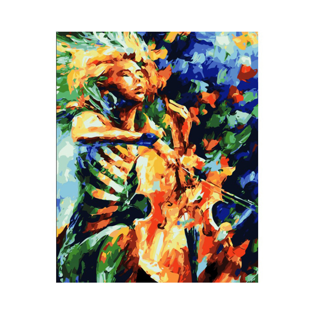 Quadro astratto ragazza violino