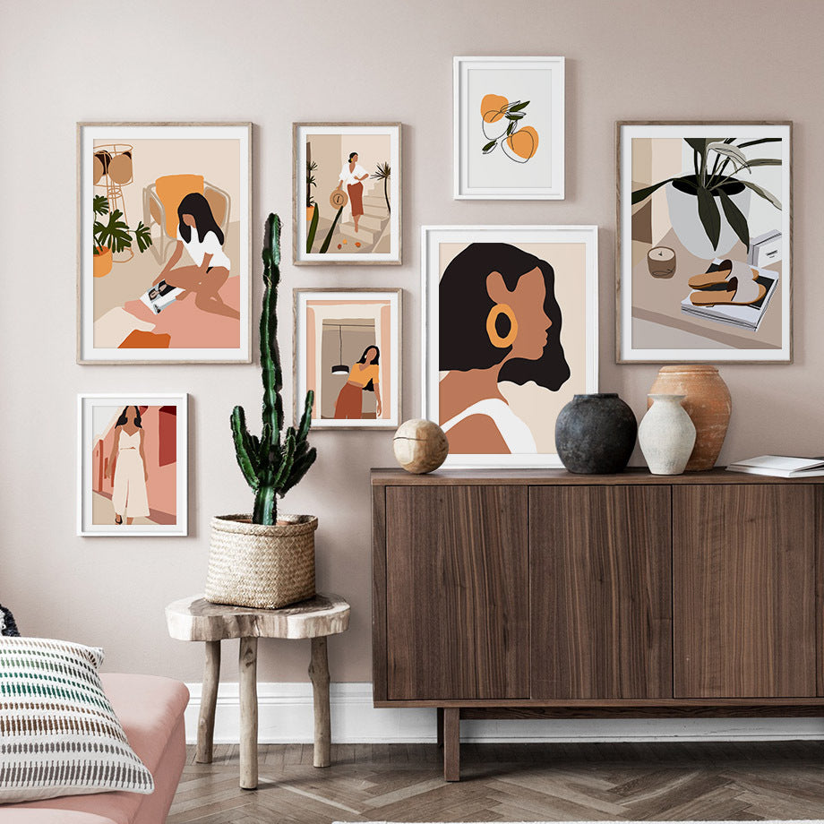 Quadro ragazza retrò