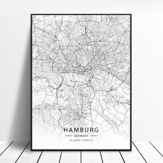 Quadro su tela Mappe geografiche