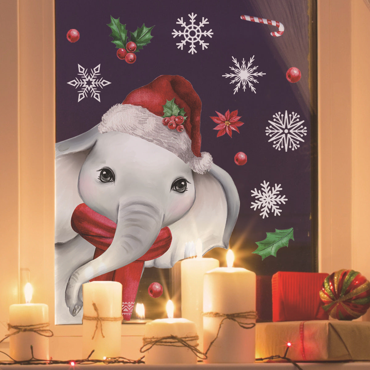 Adesivo animali natale
