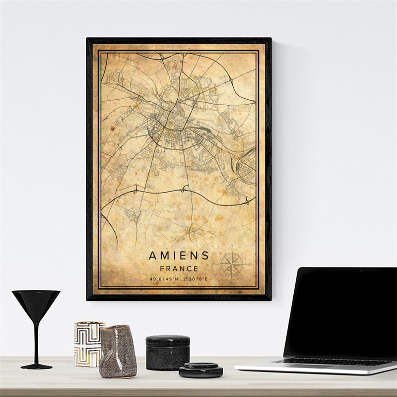 Quadro Mappa Vintage