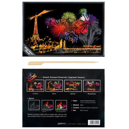 Quadro scratch fuochi d'artificio