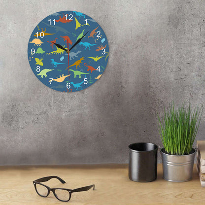 Orologio da parete Dinosauri colorati