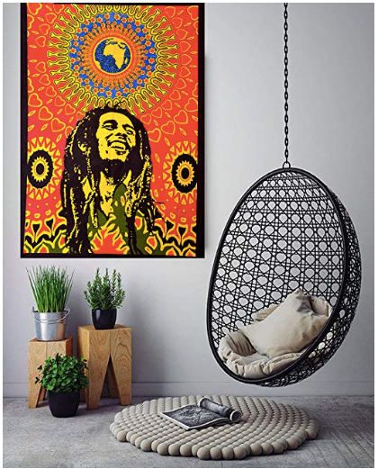Arazzo Testa con mandala astrale