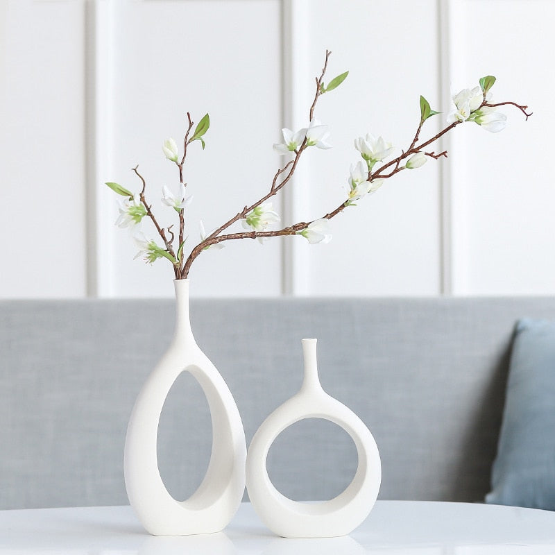 Vaso ceramica bianco