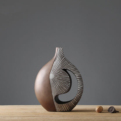 Vaso astratto di resina