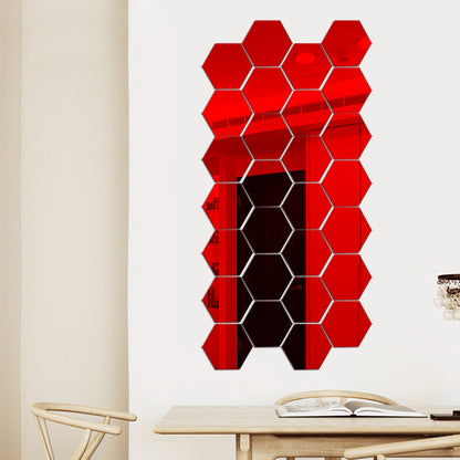 Specchio murale 3D esagonale
