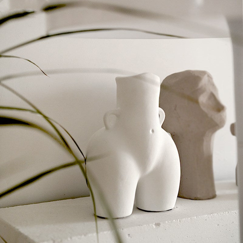 Vaso bianco in ceramica
