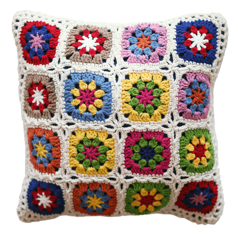 Cuscino uncinetto fiori