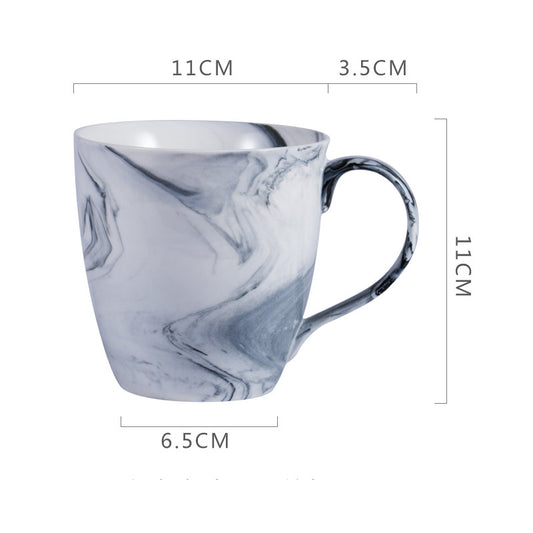 Tazza marmorizzata blu scuro compatta