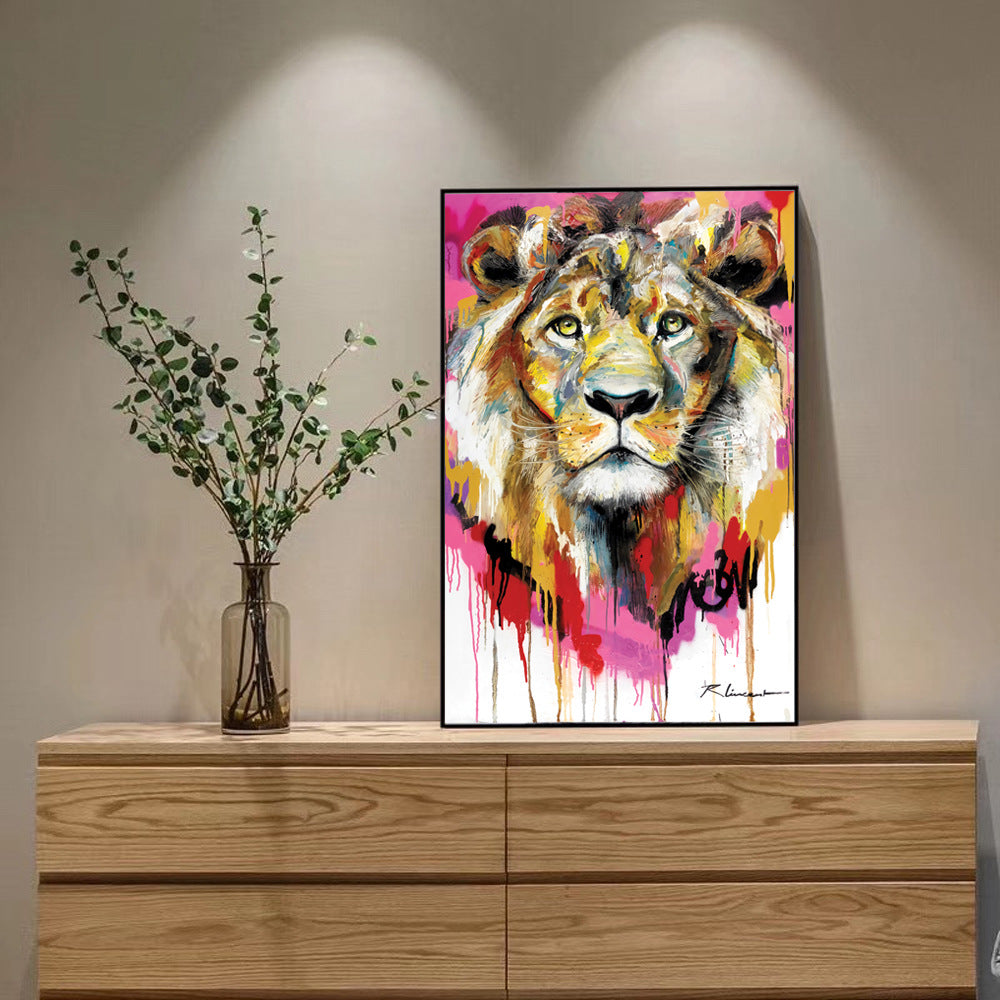 Quadro Leone Astratto