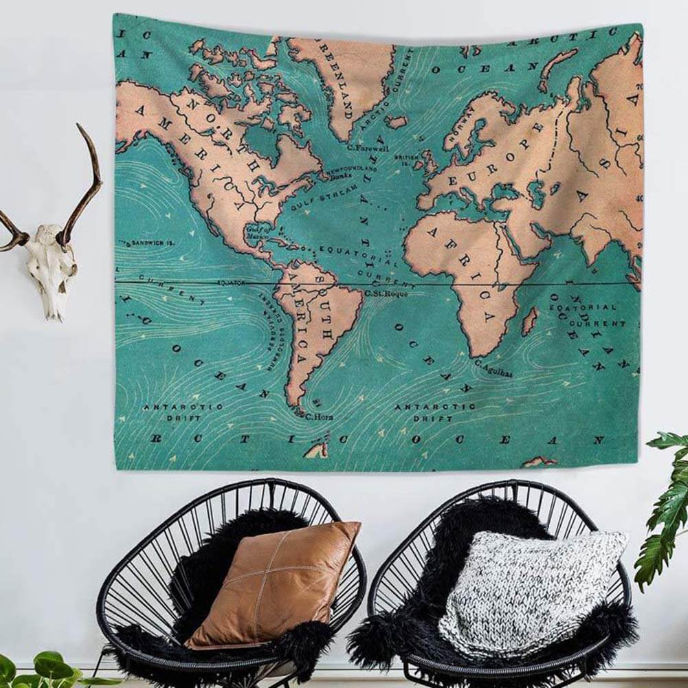 Tappezzeria mappa oceanica