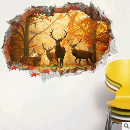 Adesivo murale foresta 3D
