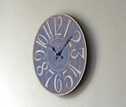 Orologio da parete Numeri romani blu