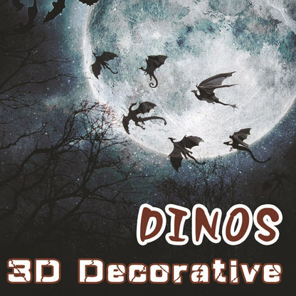 Set 7 Adesivi Dinosauri 3D