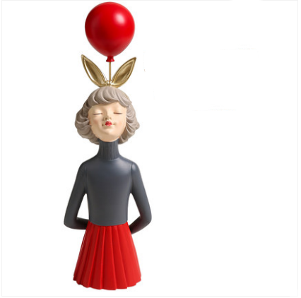 Decorazione ragazza bolle